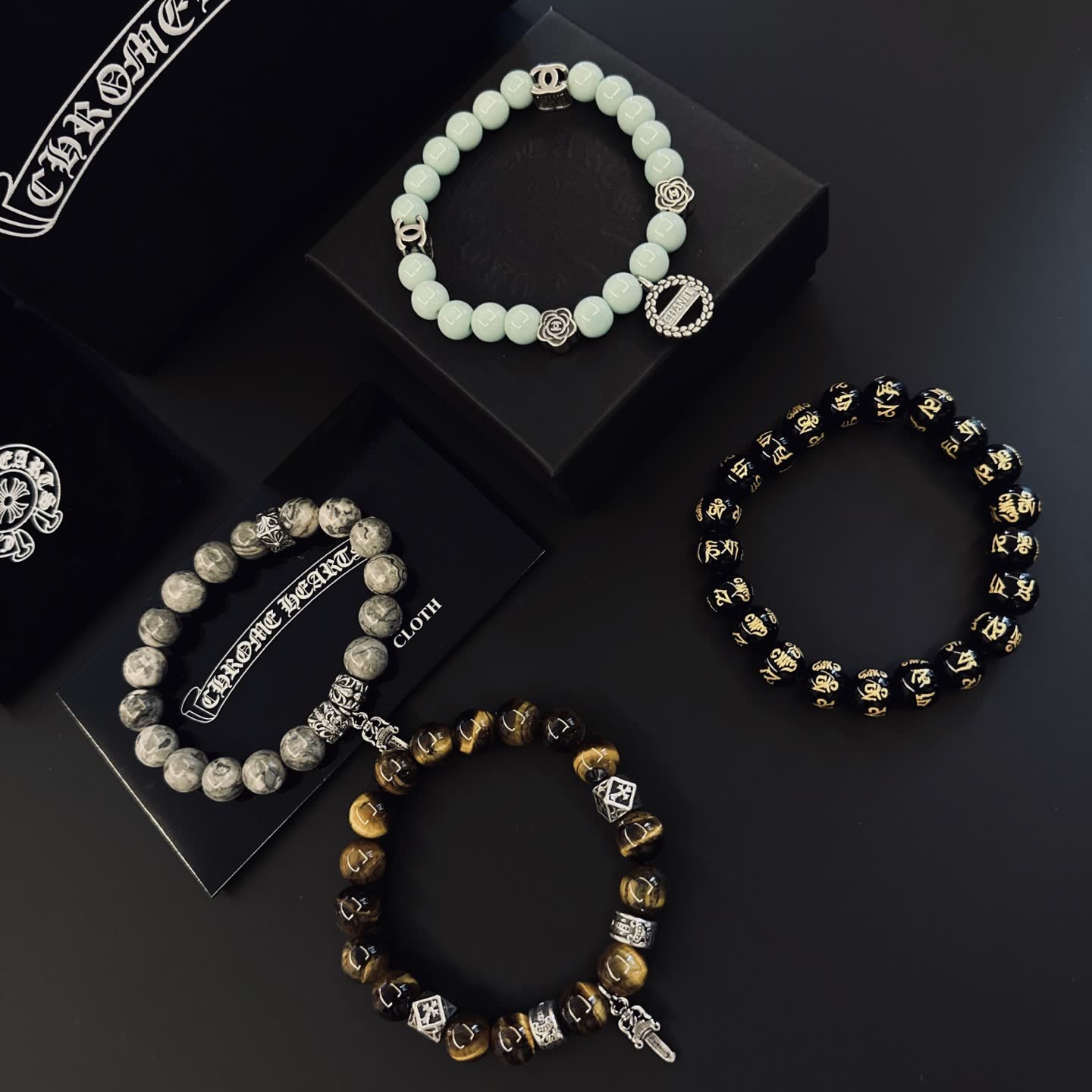 Chrome Hearts Beaded Bracelet Set